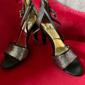 Worthington open-toe sparkly heels